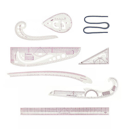 9pc French Curve Ruler Set DIY Sewing Pattern Measuring Tool for Dressmaker